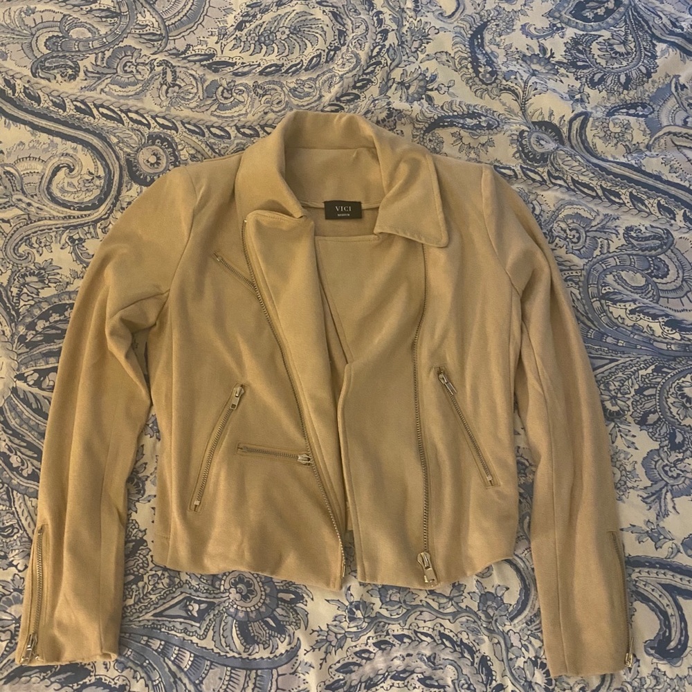 Brand new faux suede Vici faux suede moto jacket